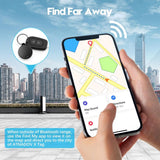 Mini Bluetooth Tracker Tag Apple Find My Compatible, Waterproof Item Locator with Sound Alert & Replaceable Battery – Black
