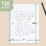 Assorted 5-Pack 3-Subject College Ruled Notebooks
