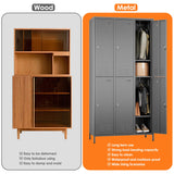 6-Door Metal Storage Locker – Heavy-Duty Employee Locker Cabinet with Hooks & Ventilation for Office, Gym & Home