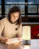 360° Silver Touch Table Lamp – Dimmable RGB Nightstand Light with 3 Brightness Levels