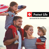 PROTECT LIFE Survival First Aid Kit (100 Pieces) – Compact Emergency Medical Kit for Camping, Travel & Outdoor Use