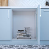 Home Zone Living Pull-Out Cabinet Organizer – Smooth Slide-Out Drawer for Space-Saving Kitchen Storage