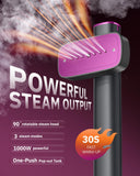 Dual Voltage 2-in-1 Handheld Garment Steamer Iron 1000W Portable Travel Wrinkle Remover with Rotating Head