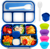 Yellow 1300 ml Bento Box with Dip Cup and Spork