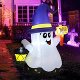 5-Foot White Wizard Ghost Inflatable – Halloween Outdoor Decoration with LED Lights & Fast Inflation (DJ-WS-69073)