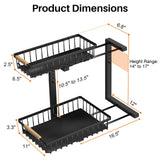 Adjustable L-Shaped Under Sink Organizer – 2-Tier Smooth Sliding Storage System