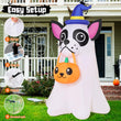 Halloween Inflatable Dog with Pumpkin – 4FT Light-Up Yard Decoration with LED & Fast Inflation