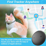 Mini GPS Cat Tracker Collar Apple Find My Compatible Waterproof Reflective Smart Cat Tracking Device No Subscription