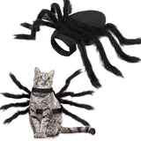 Black Spider Halloween Costume for Cats and Small Dogs – Adjustable Funny Pet Outfit with 8 Realistic Legs