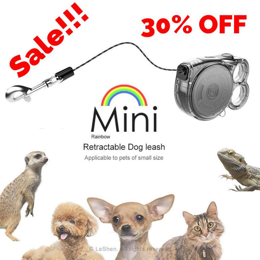 Mini Retractable Dog Leash – Lightweight & Durable Leash for Small Pets, Easy-to-Use Design for Outdoor Walks