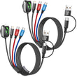 4-in-2 Multi Charging Cable for iPhone & Apple Watch – USB-A / USB-C Multi Device Charger
