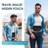 Travel Inspira Hidden RFID Money Belt – Secure Anti-Theft Passport & Card Wallet (Black Edition)