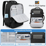 ZOMFELT TSA-Approved Carry-On Travel Backpack with 15.6” Laptop Compartment & Wet Pocket – Black