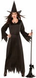 Rubie’s Long Black Witch Costume Dress for Women – Classic Halloween Witch Outfit