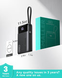 INIU 20000mAh 45W Fast Charging Power Bank – Portable Battery Pack with Built-in USB-C Cable