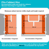 REALINN Under Sink Pull-Out Organizer – Sliding L-Shaped Cabinet Storage Shelf for Kitchen & Bathroom (Black, 2-Pack)