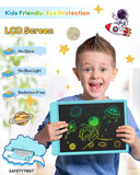 10” Kids LCD Writing Tablet – Eye-Safe Reusable Doodle Board (Delightful Dolphin Blue)