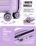 Light Purple 16-Inch Underseat Carry-On with TSA Lock