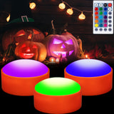 Litake RGB Pumpkin Lights (3-Pack) – 16-Color Changing LED Jack-O’-Lantern Lights with Remote, Timer & Adjustable Brightness (Battery Operated)