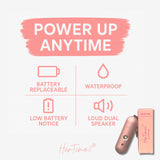 HerTime2 Personal Safety Alarm Keychain – 130dB Siren with Strobe Light, Waterproof (Rose Gold)