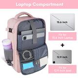 TAYGEER Women’s Carry-On Travel Backpack with USB Port & Shoe Compartment – TSA Approved – Amour Pink