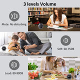 Pomodoro Timer with Gravity Rotation & Dial Control, Preset 5–60 Min, Custom Countdown & Count-Up, Magnetic Desk Timer with Adjustable Sound & Brightness for Kitchen, Work & Study – Gray