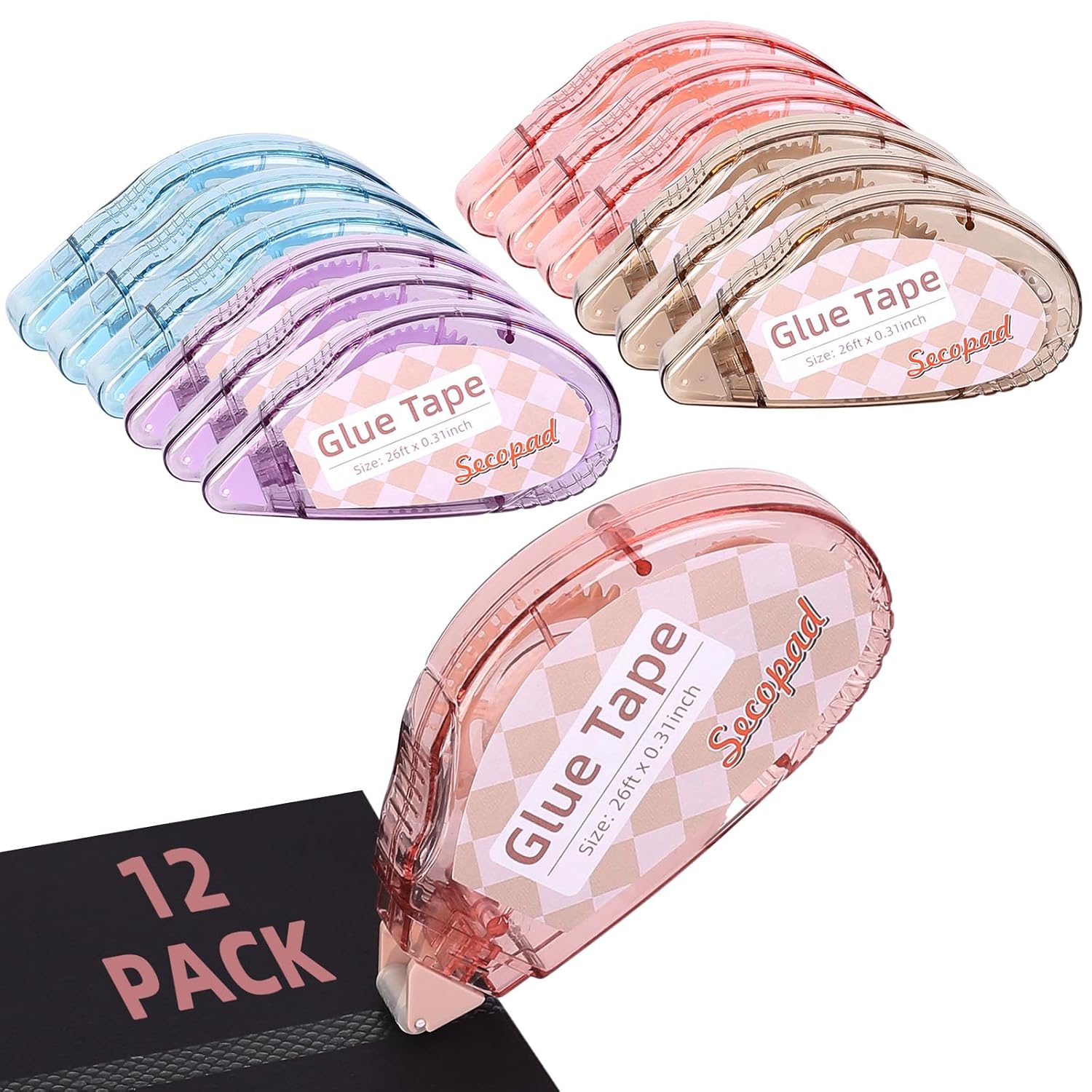 4-Pack Double-Sided Adhesive Tape Rollers