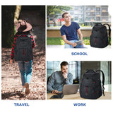 VANKEAN 17.3” TSA-Friendly Anti-Theft Laptop Backpack with RFID & USB Charging – Extra Large – Black