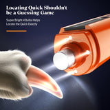 Professional Dog Nail Grinder with 4 LED Lights & Type-C Charging – 3-Speed Quiet Pet Nail Trimmer (Orange)