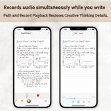 Ophaya Pro+ Smart Digital Pen & Notebook – Real-Time Sync, Searchable OCR & Audio Recording System (Black)