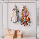 24-Capacity Tank Top & Bra Organizer Hanger – Rotating Metal Closet Hanger (Silver)