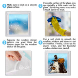 Vintage Halloween Window Clings – 6 Double-Sided PVC Sheets with Ghosts, Pumpkins, Cats & Bats