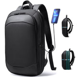 17″ Slim Expandable Business Laptop Backpack with USB Charging Port – Waterproof & Anti-Theft Travel Backpack (Black)