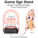 Pastel Halloween Candy Guessing Game – Pink Pumpkin Party Sign with 40 Guess Cards for Cute Halloween Events & Fall Celebrations