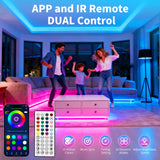 Smart RGB LED Strip Lights with Music Sync, App & Remote Control – 16 Million Colors (Indoor Use)