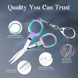 Nurse Badge Folding Scissors – TSA Approved Mini Safety Scissors with Keychain (2-Pack)