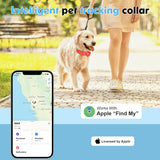 MODUS GPS Dog Tracker Collar with Apple Find My Real-Time Tracking Waterproof Adjustable Smart Pet Collar