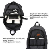 WENIG Anti-Theft Travel Laptop Backpack with USB Charging Port & Lock – 15.6 Inch, Black