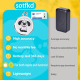 Smart Pet Tracker Collar Tag for Cats and Dogs Real-Time Locator No Monthly Fee iOS and Android Compatible
