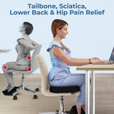 Ergonomic Memory Foam Seat Cushion for Office Chair Coccyx Support Sciatica & Tailbone Pain Relief with Breathable Mesh Cover