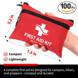 PROTECT LIFE Survival First Aid Kit (100 Pieces) – Compact Emergency Medical Kit for Camping, Travel & Outdoor Use