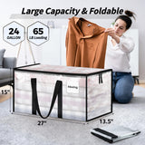 Extra Large Clear Heavy-Duty Moving Bags (8-Pack) – 24-Gallon Storage Totes with Zippers, Lids & Reinforced Handles