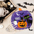 Halloween Party Tableware Set – 72 Pcs Pumpkin Plates, Cups & Napkins with Ghost & Cat Designs, Disposable Party Supplies
