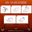 White Vampire Fangs & Scar Stickers Set – 9 Pairs Resin Teeth with Adhesive & 3 Sizes (15mm, 17mm, 19mm)