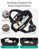 BAGSMART Mini Puffy Crossbody Bag for Women – Lightweight Small Travel Purse with Card Slots & Pockets (Black)