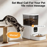 Smart Automatic Cat Feeder with 5L Food Storage, HD Camera, App Control, Motion Detection, and Two-Way Audio for Remote Feeding