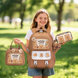 Brown Capybara 30-Piece Backpack and School Set