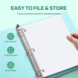 All-in-One Study Notebook with 5 Pocket Dividers, 400 College Ruled Pages and Binder-Ready Sheets
