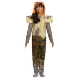 Minecraft Husk Jack O’Lantern Costume – Official Licensed Pixelated Jumpsuit with Hood for Halloween & Cosplay