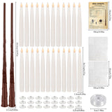 Floating Flameless LED Candle Set – 24 Ivory Hanging Candles with Remote Wand & Full Hanging Kit